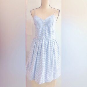 Like New blue & white pinstripe, mini sundress